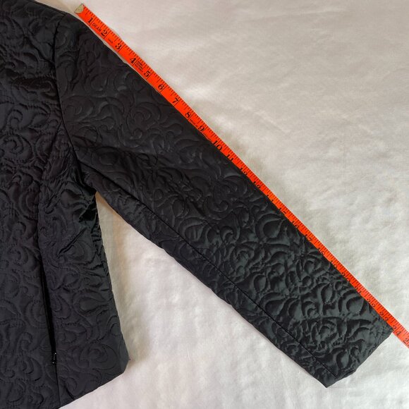 David Brooks Petite Black Cropped Quilted Puffer Jacket Lightweight Size 8P - Picture 12 of 15